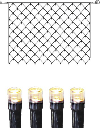 System DECOR | LED-Lichternetz | koppelbar | 2x1,5m | schwarzes Kabel | 100 warmweiße LEDs System DECOR | LED-Lichternetz | koppelbar | 2x1,5m | schwarzes Kabel | 100 warmweiße LEDs