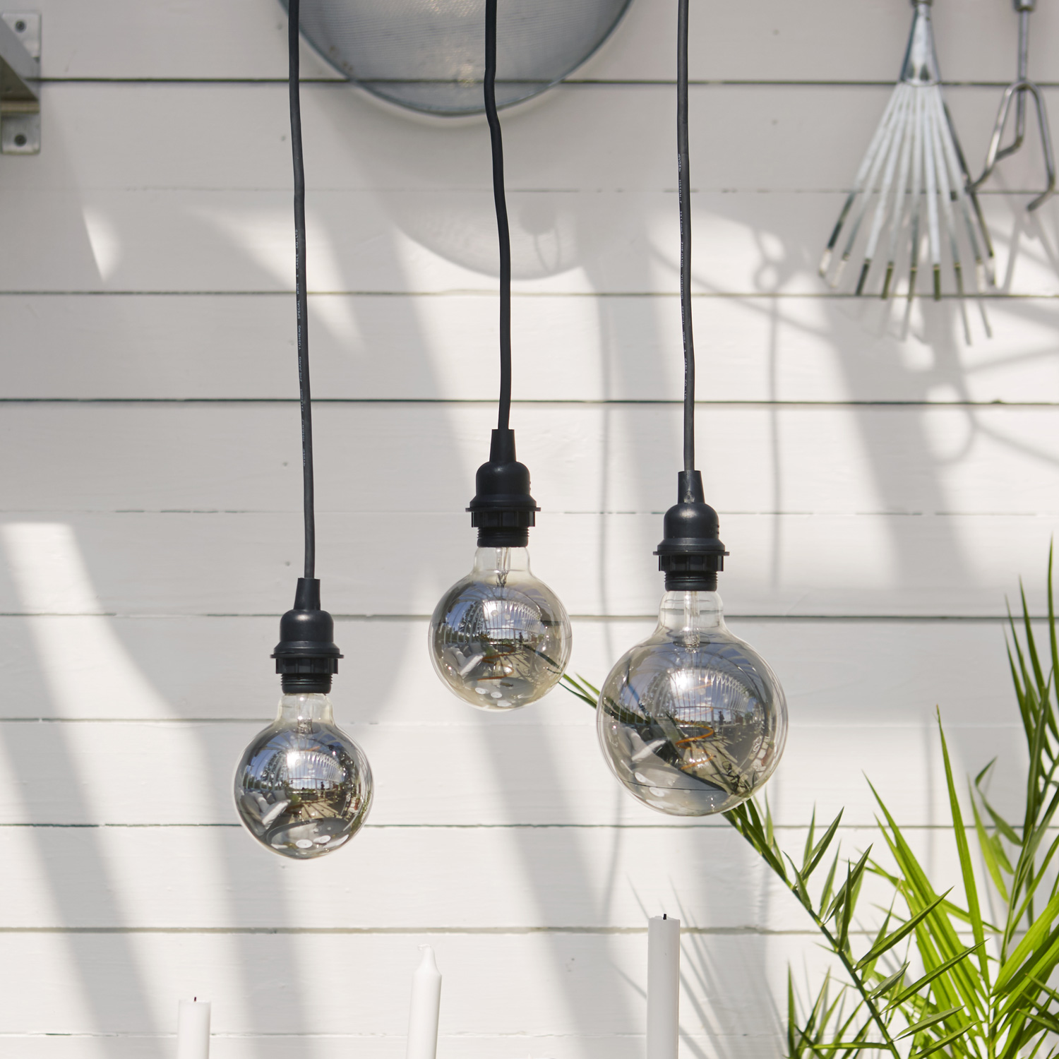 Kabel mit E27 Lampenfassung -  für Lampenschirme/Hängeleuchten - für Innen/Außen - 5m - schwarz