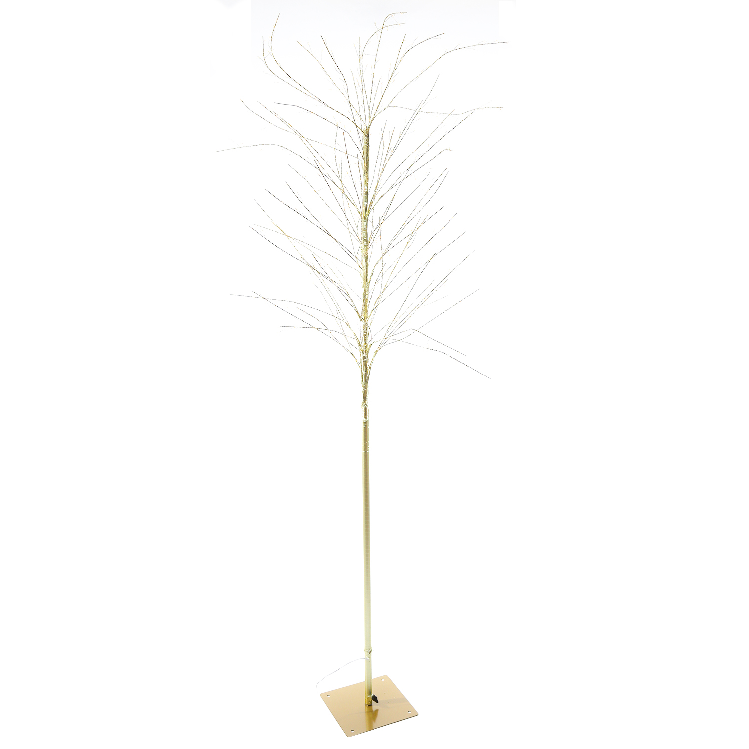 LED Baum - Lichterbaum - 720 warmweiß/bernstein LED - H: 1,8m - Timer - für Innen/Außen - gold