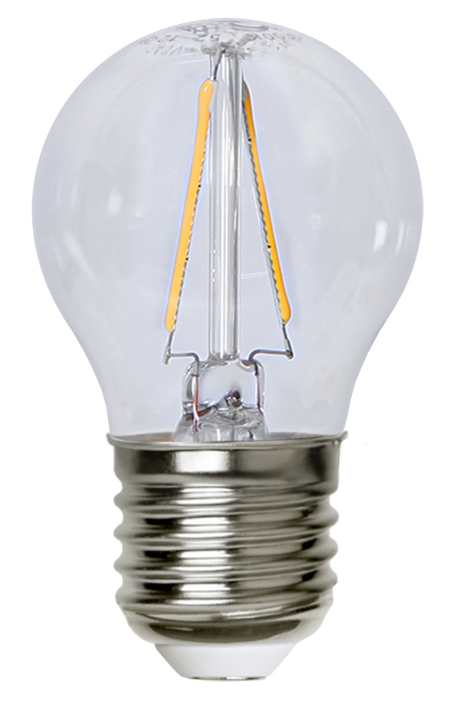 LED Tropfenlampe FILA G45 - E27 - 1,5W - warmweiss 2700K - 150lm - klar LED Tropfenlampe FILA G45 - E27 - 1,5W - warmweiss 2700K - 150lm - klar