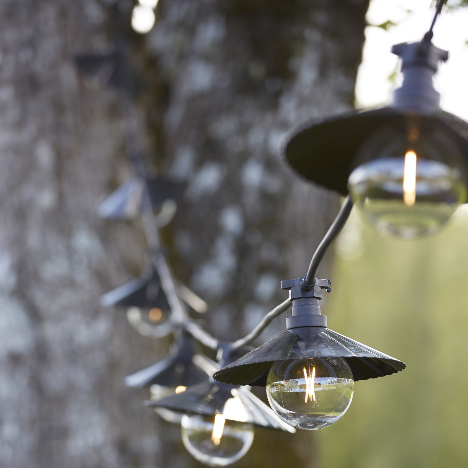 System CONNECTA BLACK - 1 Stück schwarzer Lampenschirm - D: 20,5cm - H: 4,5cm - outdoor