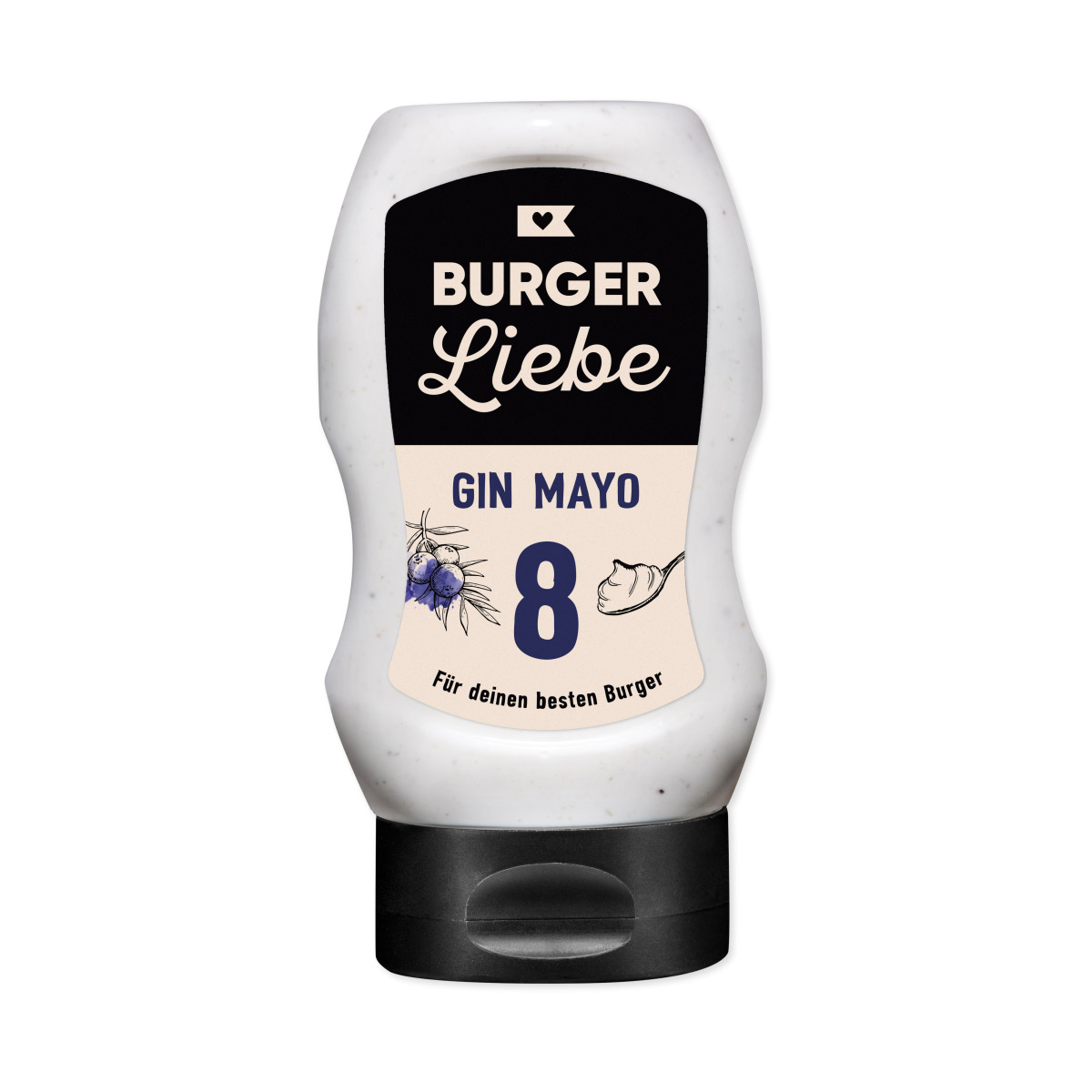 BURGER LIEBE Burgersoße - Gin Mayo - 300ml - vegan - ohne Konservierungsstoffe BURGER LIEBE Burgersoße - Gin Mayo - 300ml - vegan - ohne Konservierungsstoffe
