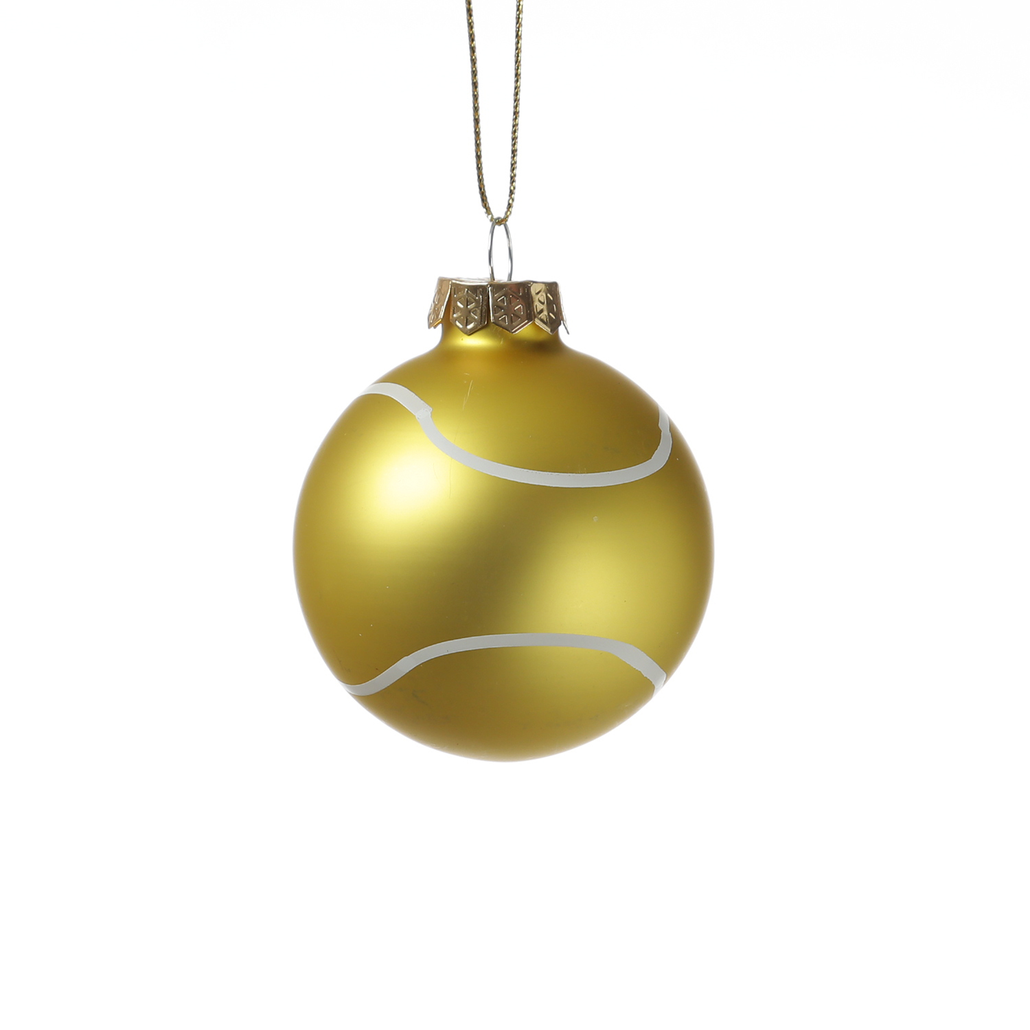 Weihnachtsbaumschmuck Tennisball - Christbaumschmuck - Glas - D: 5,6cm - gelb Weihnachtsbaumschmuck Tennisball - Christbaumschmuck - Glas - D: 5,6cm - gelb
