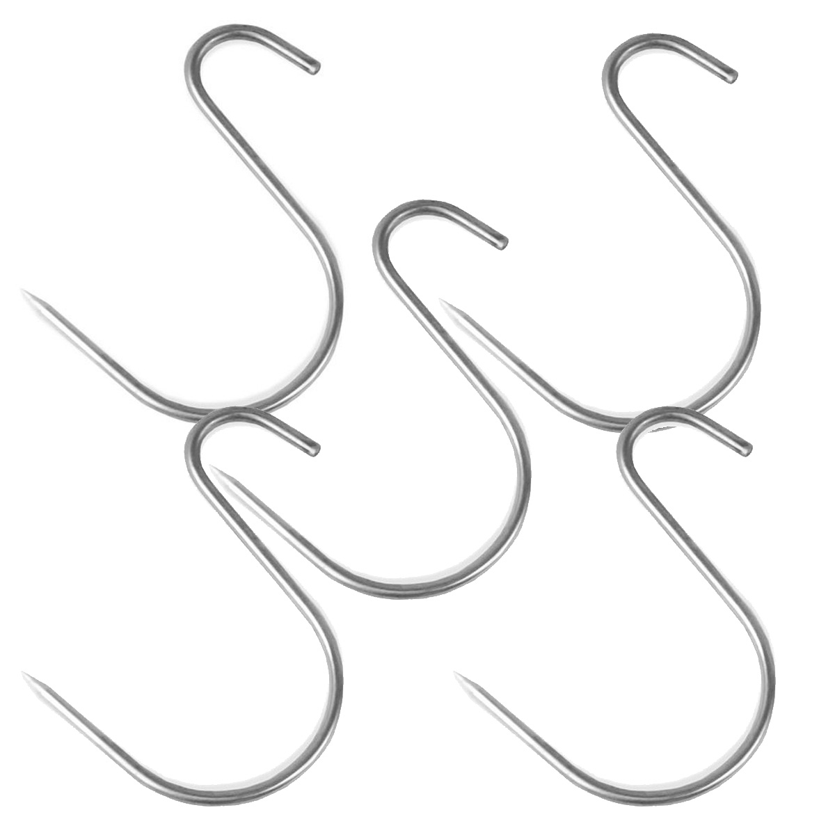 Fleischhaken zum Räuchern - Edelstahl - 12cm - asymetrisch