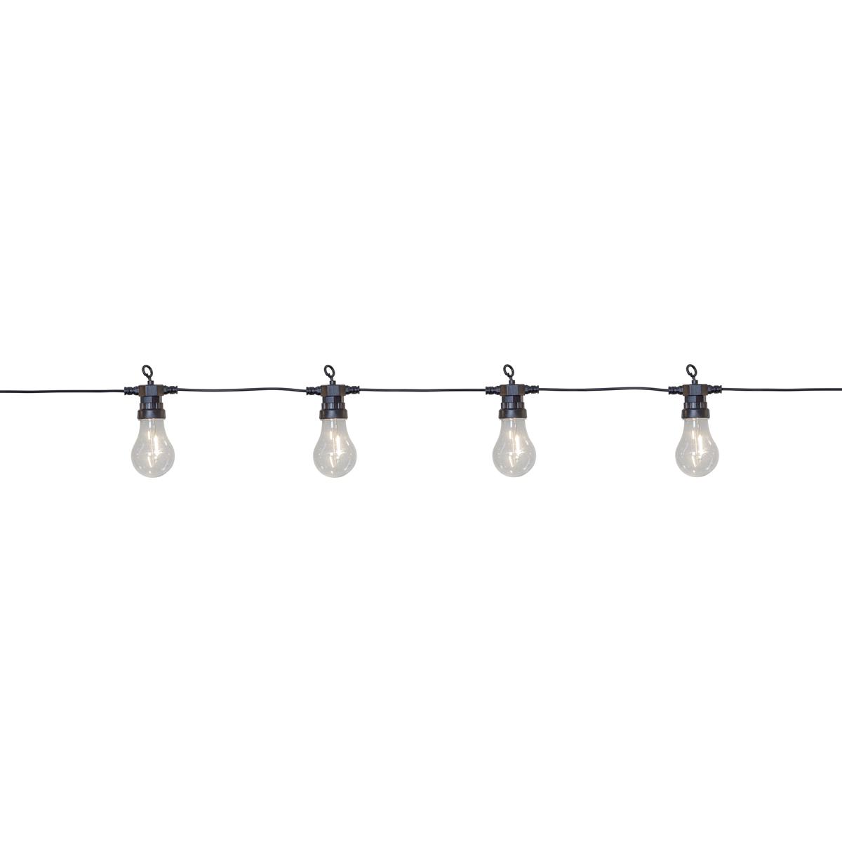 LED Lichterkette "Circus Filament" - 10 Birnen - warmweiße Filament LED - 4,05m - Trafo - outdoor