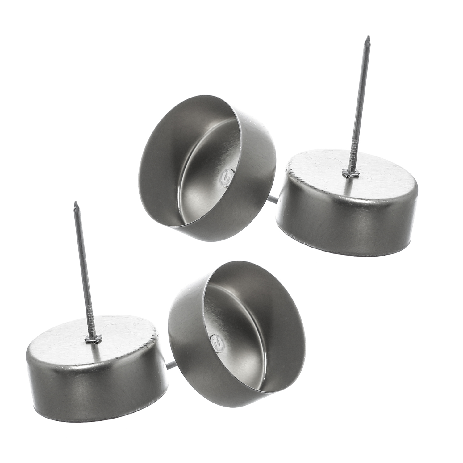 Adventskranzstecker ohne Dorn - Teelichthalter - Metall - H: 7,5cm - D: 4cm - silber - 4er Set Adventskranzstecker ohne Dorn - Teelichthalter - Metall - H: 7,5cm - D: 4cm - silber - 4er Set