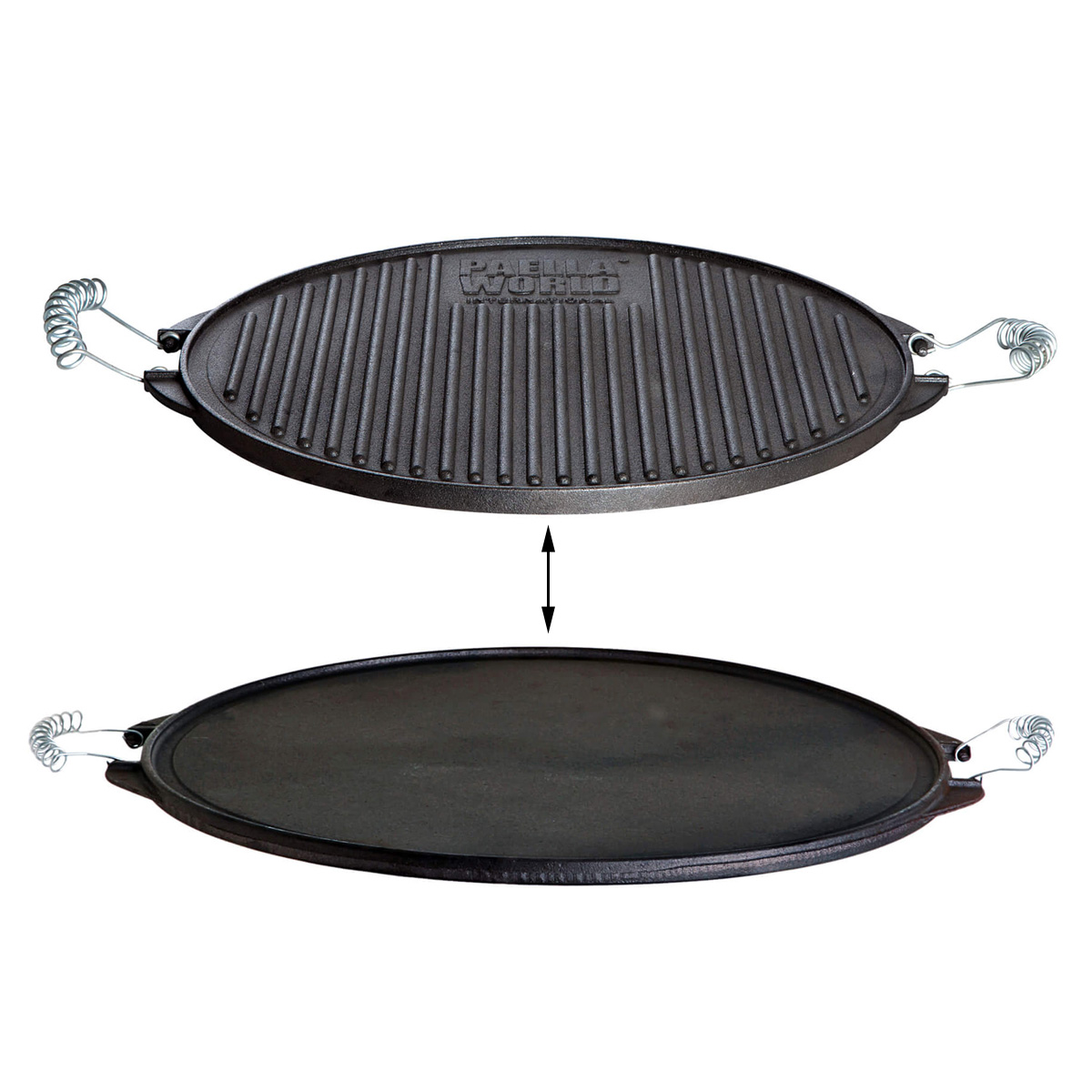 Plancha Gussplatte 38cm LIGHT - 4,8kg - Wendeplatte geriffelt und glatt Plancha Gussplatte 38cm LIGHT - 4,8kg - Wendeplatte geriffelt und glatt