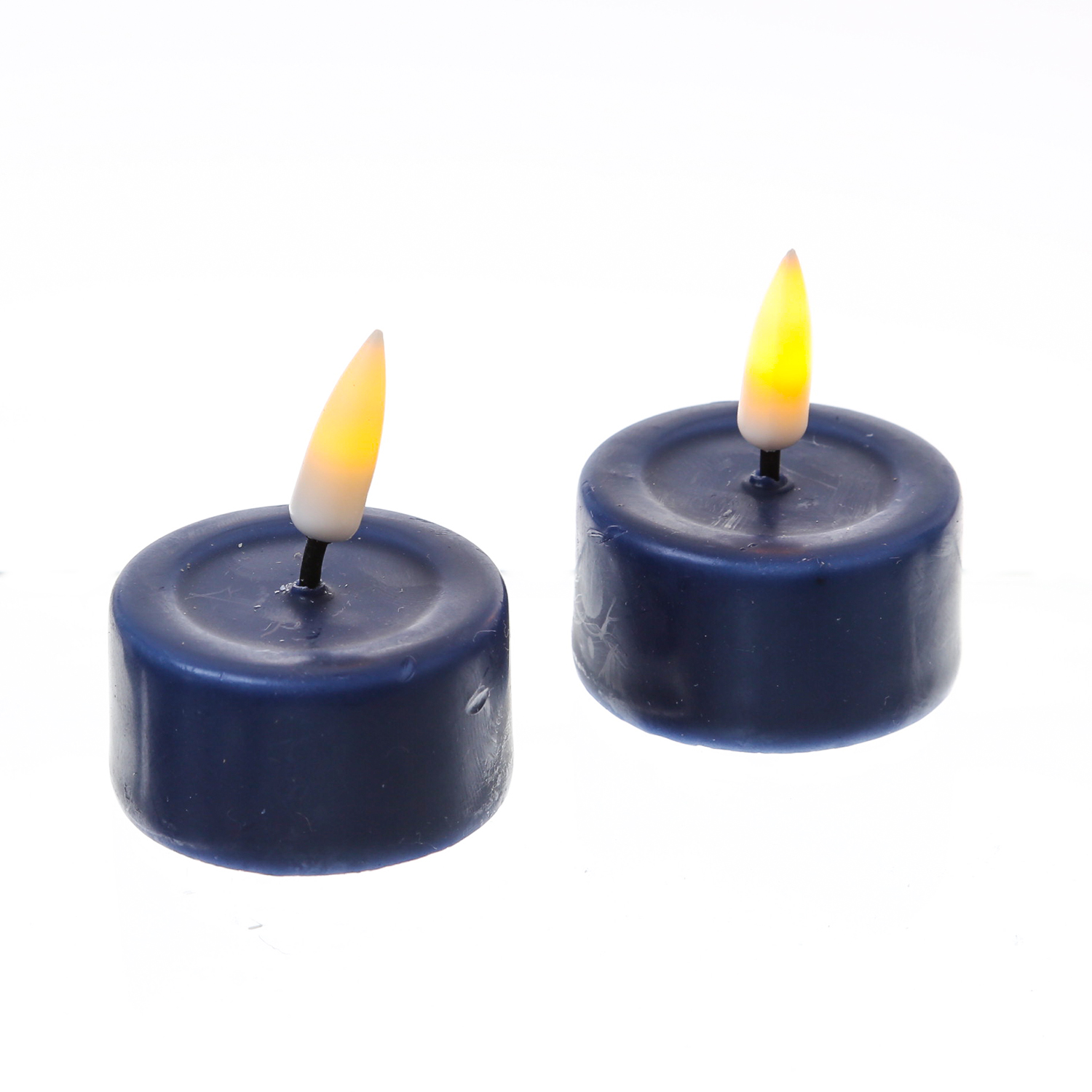 LED Teelichter MIA - Kunststoff - realistische 3D Flamme - D: 4,1cm - königsblau - 2 Stk LED Teelichter MIA - Kunststoff - realistische 3D Flamme - D: 4,1cm - königsblau - 2 Stk