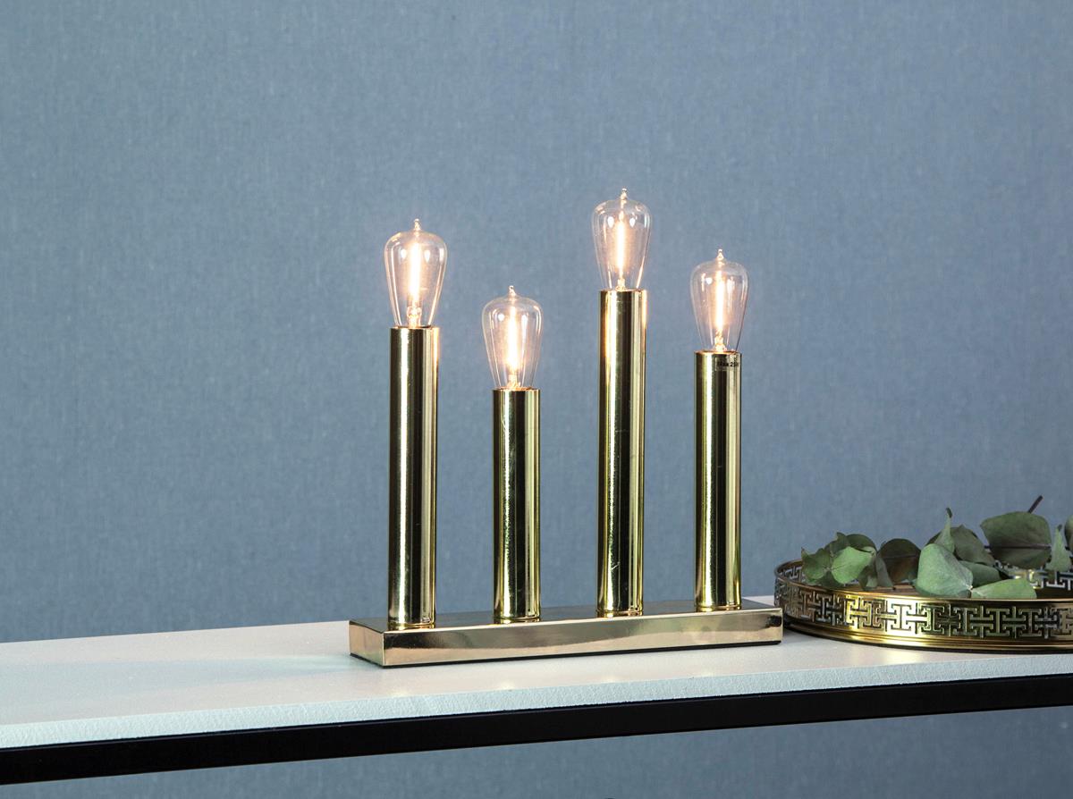 LED Tischleuchte - Standleuchte "Glans" - E14 - inkl. Leuchtmittel - H: 28cm, L: 27cm - messing LED Tischleuchte - Standleuchte "Glans" - E14 - inkl. Leuchtmittel - H: 28cm, L: 27cm - messing