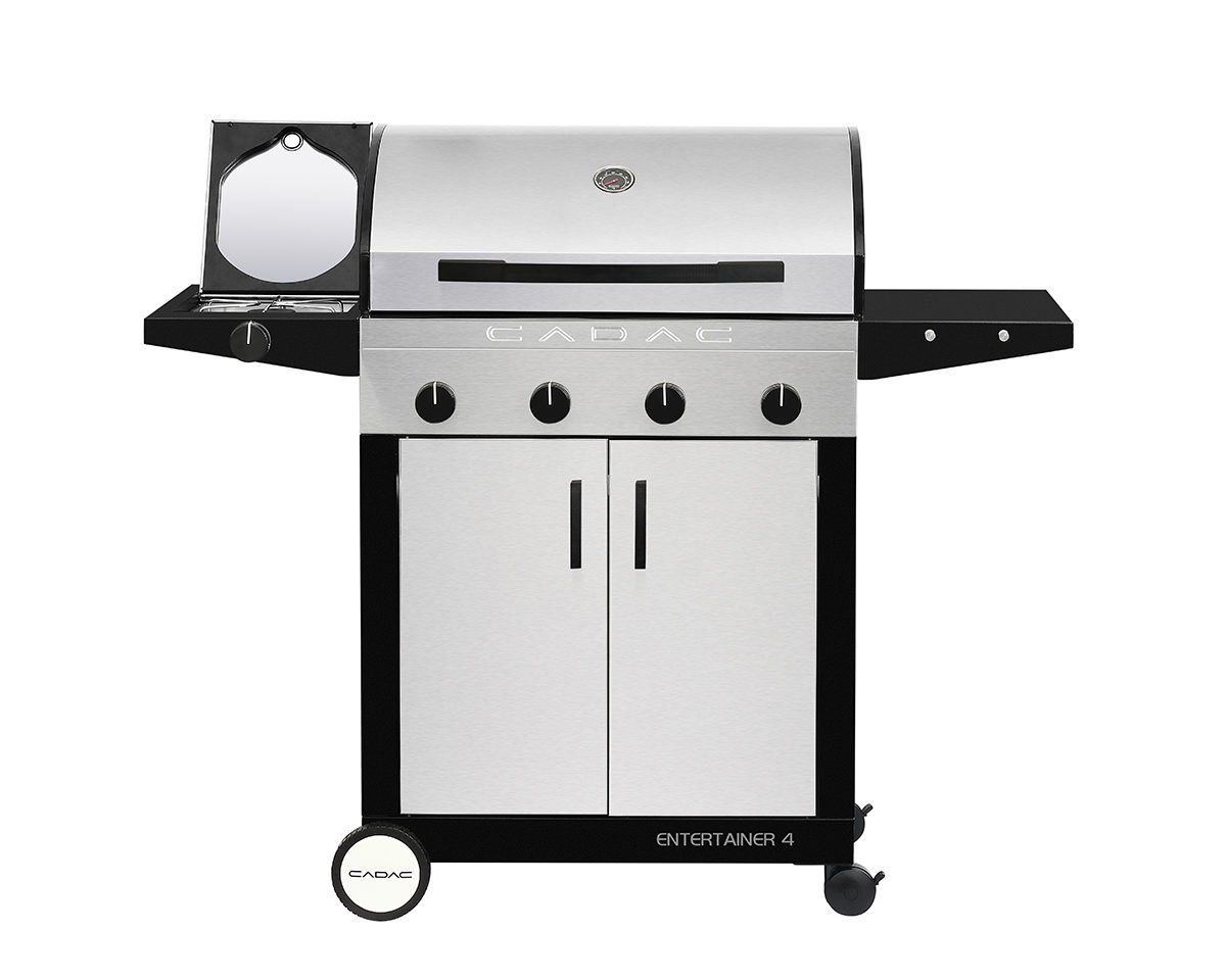 CADAC Entertainer SUPREME EDELSTAHL - 4B+SB 50mbar- Gasgrill mit 4 Brennern und Seitenbrenner