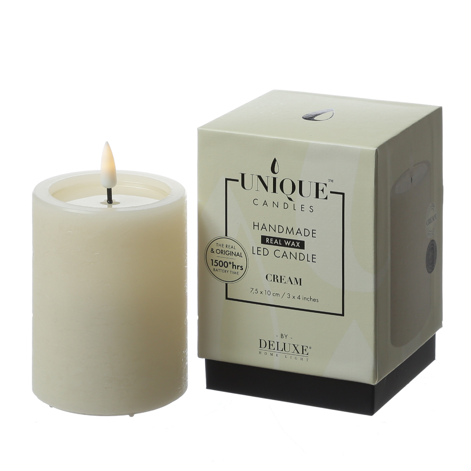 LED Kerzenset UNIQUE - Rustik-Optik - H: 10cm - mit Batterien und Fernbedienung - creme - 4er Set LED Kerzenset UNIQUE - Rustik-Optik - H: 10cm - mit Batterien und Fernbedienung - creme - 4er Set