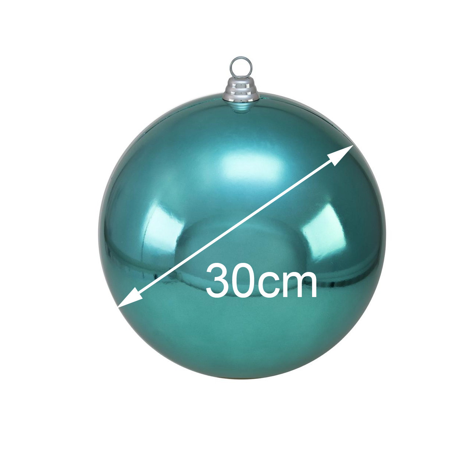 XL Dekokugel 30cm - Baumkugel - türkis glänzend - Innen&Außen - robustes Polyethylen XL Dekokugel 30cm - Baumkugel - türkis glänzend - Innen&Außen - robustes Polyethylen