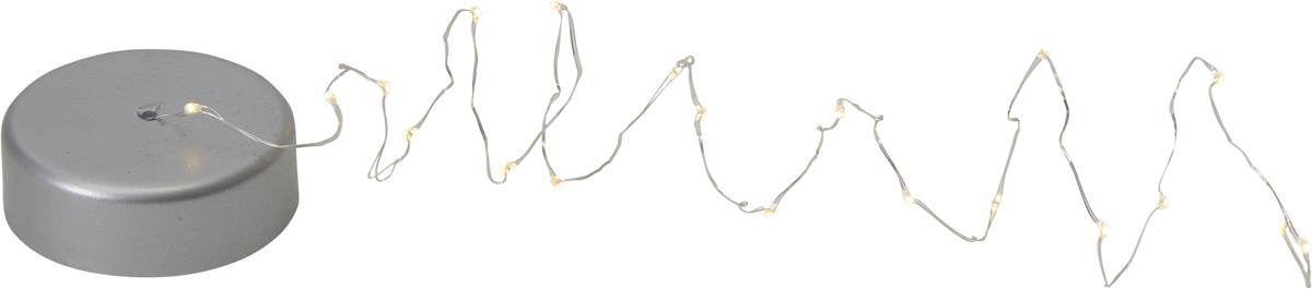 LED Drahtlichterkette "Dew Drop" - 20 warmweiße LED - silberner Draht - 1m - Batteriebetrieb - Timer LED Drahtlichterkette "Dew Drop" - 20 warmweiße LED - silberner Draht - 1m - Batteriebetrieb - Timer