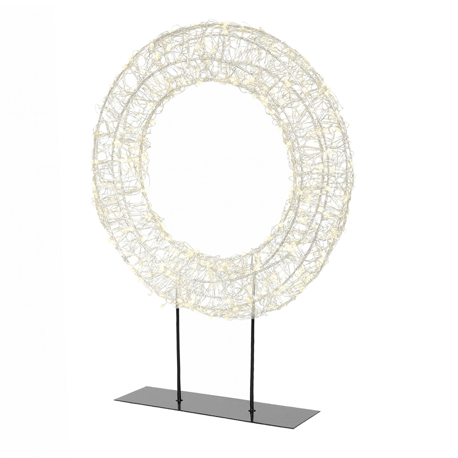 LED Kranz - Leuchtkranz stehend - 500 warmweiße LED - H: 51cm - Timer - für Innen/Außen LED Kranz - Leuchtkranz stehend - 500 warmweiße LED - H: 51cm - Timer - für Innen/Außen