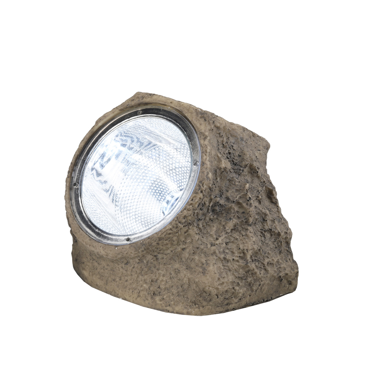 LED Solar Stein "Rocky" - Spot mit 4 kaltweißen LED - Dämmerungssensor - H: 11cm LED Solar Stein "Rocky" - Spot mit 4 kaltweißen LED - Dämmerungssensor - H: 11cm
