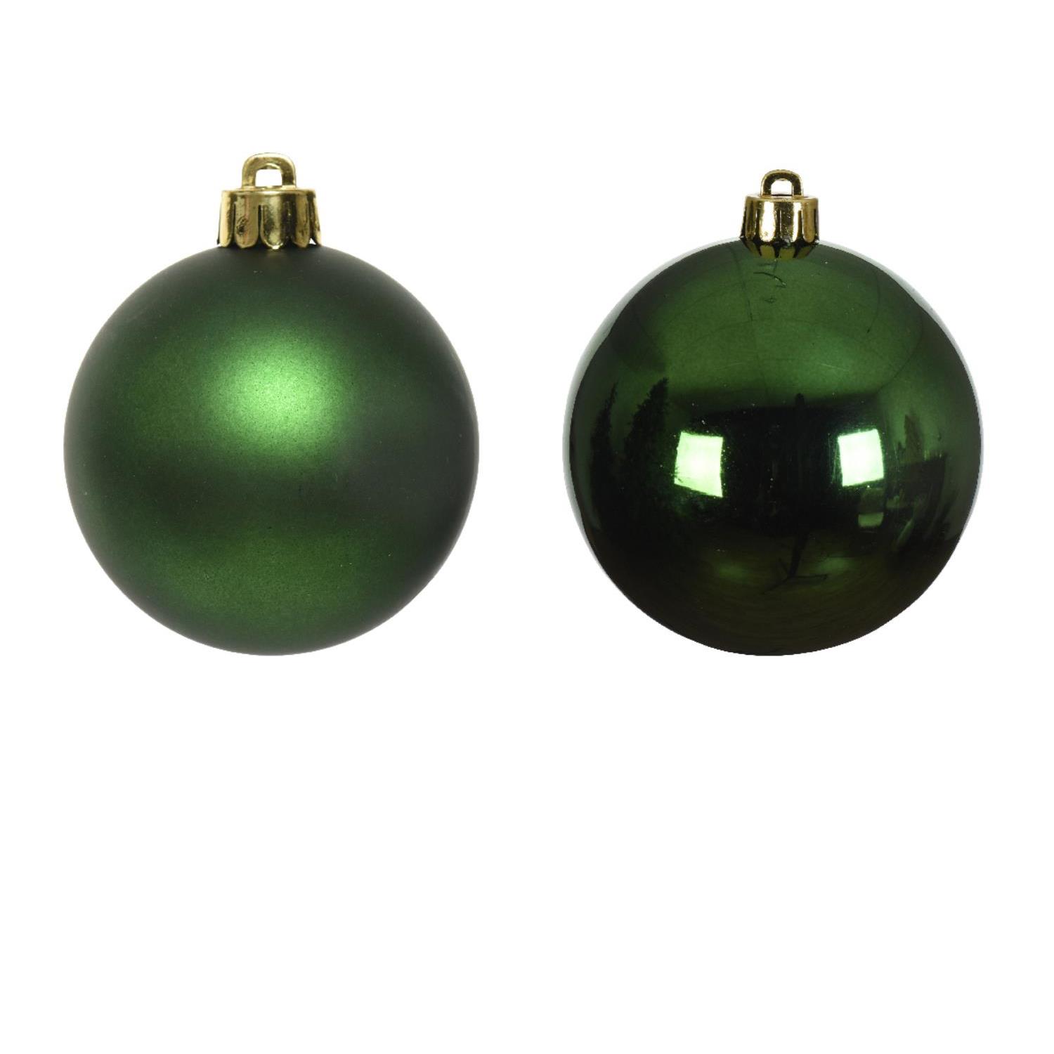 Christbaumkugel - Weihnachtskugel - bruchfest - D: 4cm - glänzend und matt - grün - 16er Set