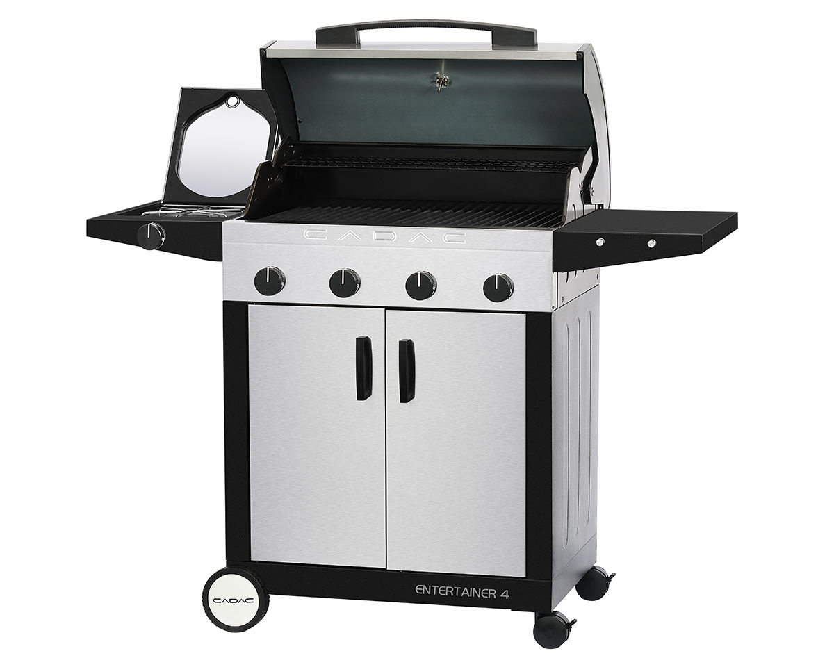 CADAC Entertainer SUPREME EDELSTAHL - 4B+SB 50mbar- Gasgrill mit 4 Brennern und Seitenbrenner