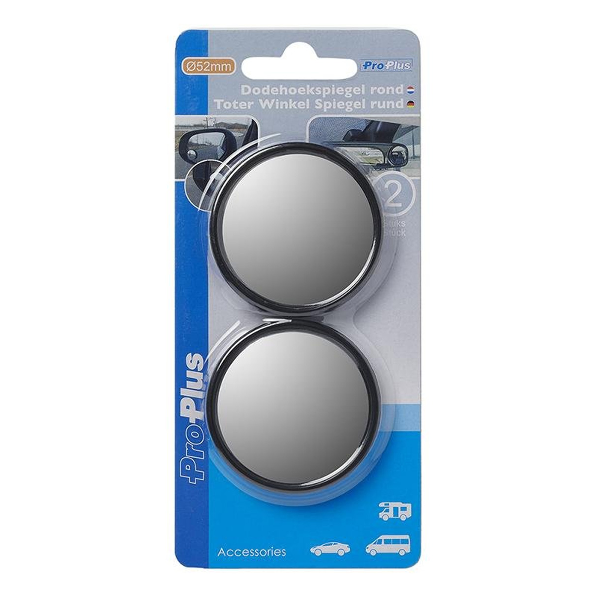 Toter Winkel Spiegel rund - D: 52mm - 2er Set - selbstklebend