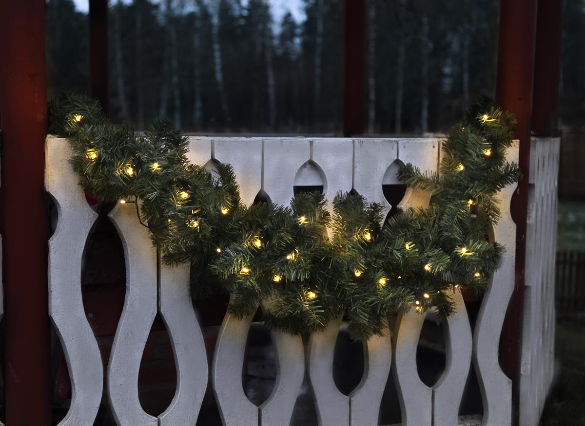 LED-Girlande "Ottawa Swag" - beleuchtet - 30 warmweiße LEDs - L: 150cm - outdoor - Trafo LED-Girlande "Ottawa Swag" - beleuchtet - 30 warmweiße LEDs - L: 150cm - outdoor - Trafo