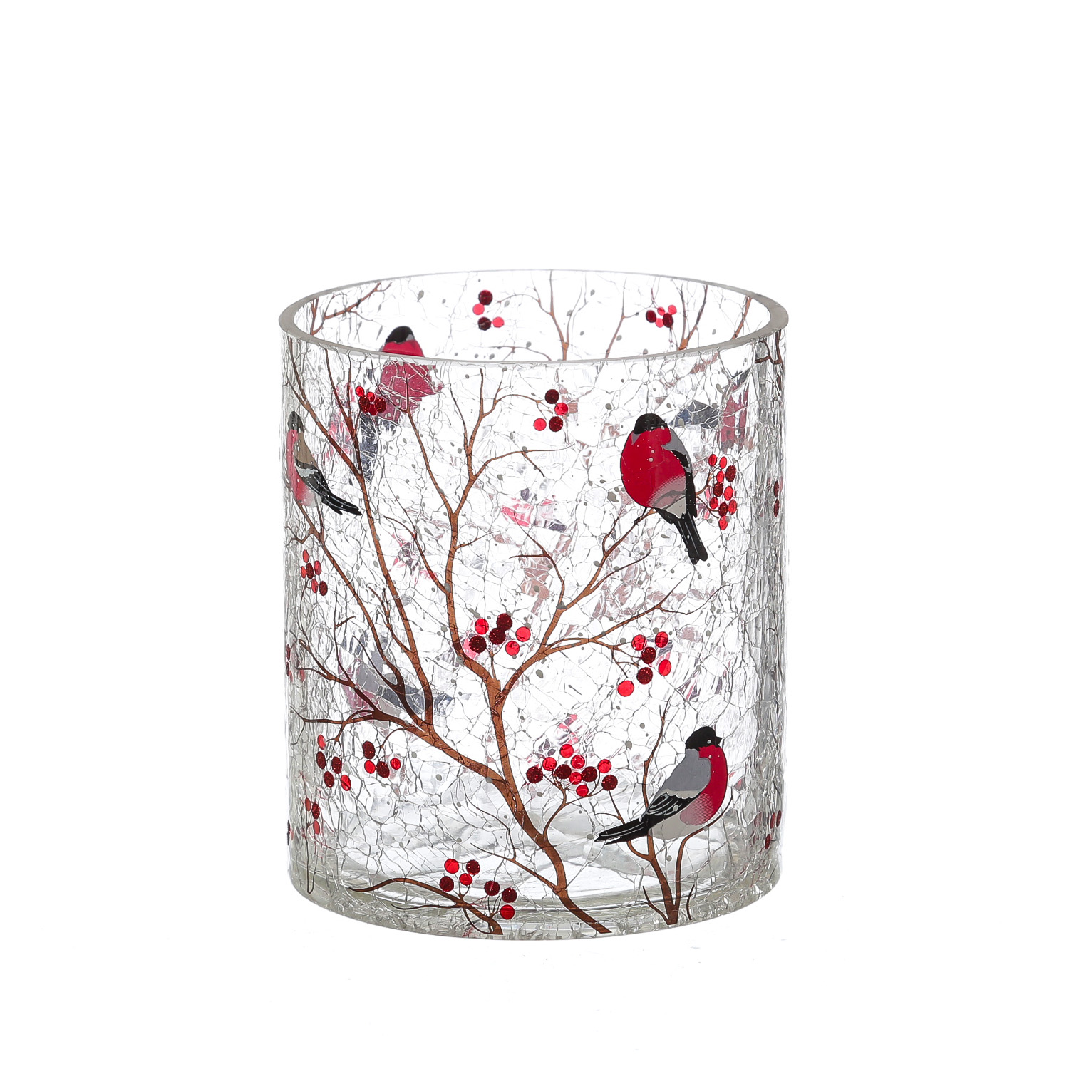 Teelichthalter GIMPEL - Windlicht - Bruchglasoptik - Glas - H: 13cm - D: 11,5cm Teelichthalter GIMPEL - Windlicht - Bruchglasoptik - Glas - H: 13cm - D: 11,5cm