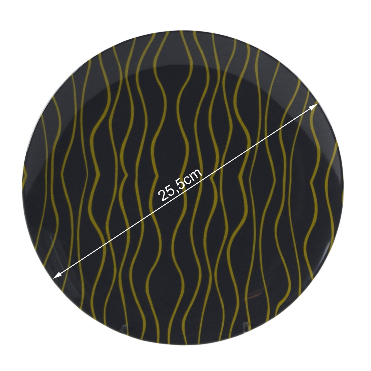 GIMEX GreyLine "lemon-grau" - Essteller 25,5cm - bruchfestes Melamin Campinggeschirr