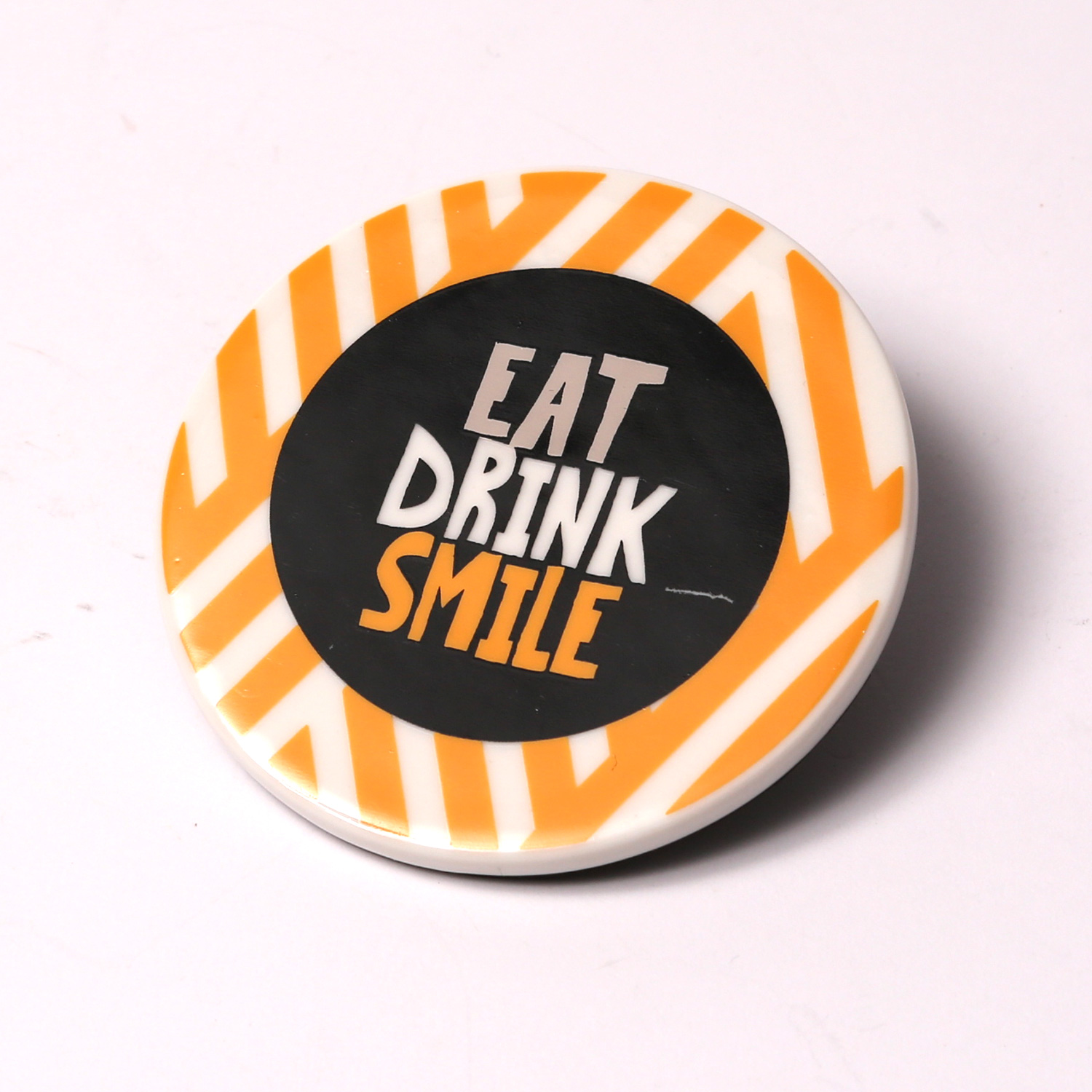 Untersetzer aus Keramik mit Aufschrift - D: 9cm - rund - 6er Set Untersetzer aus Keramik mit Aufschrift - D: 9cm - rund - 6er Set