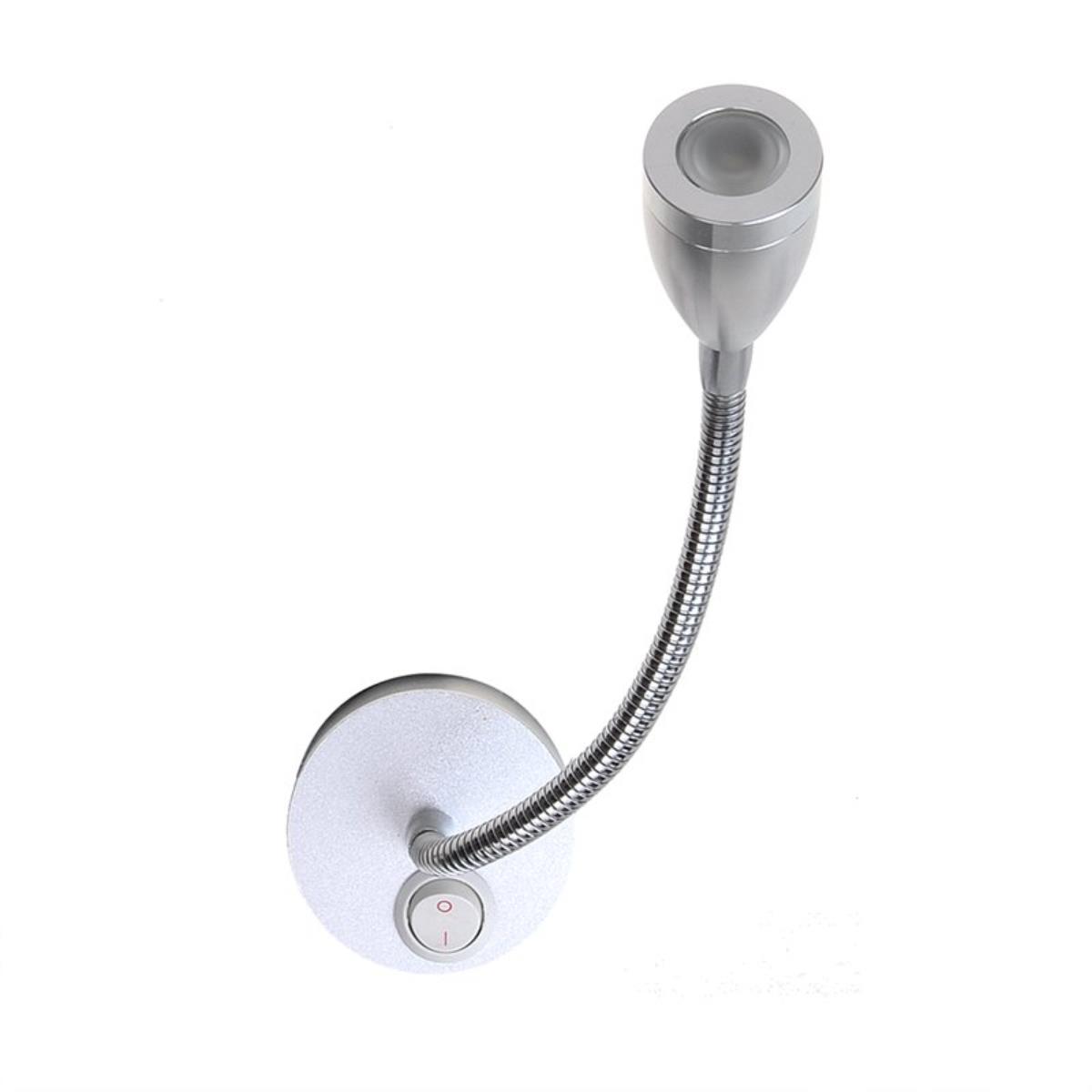 Aufbauspot LED mit flexiblem Schwanenhals 12V 120lm Ø65x110-260mm