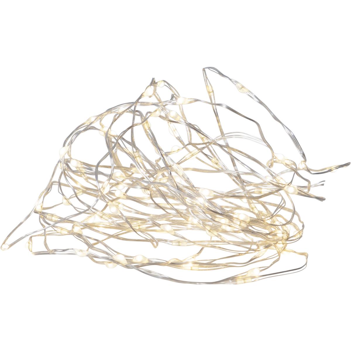 LED Drahtlichterkette "Dew Drop" - 100 weiße LED - silberner Draht - 5m - inkl. Trafo LED Drahtlichterkette "Dew Drop" - 100 weiße LED - silberner Draht - 5m - inkl. Trafo