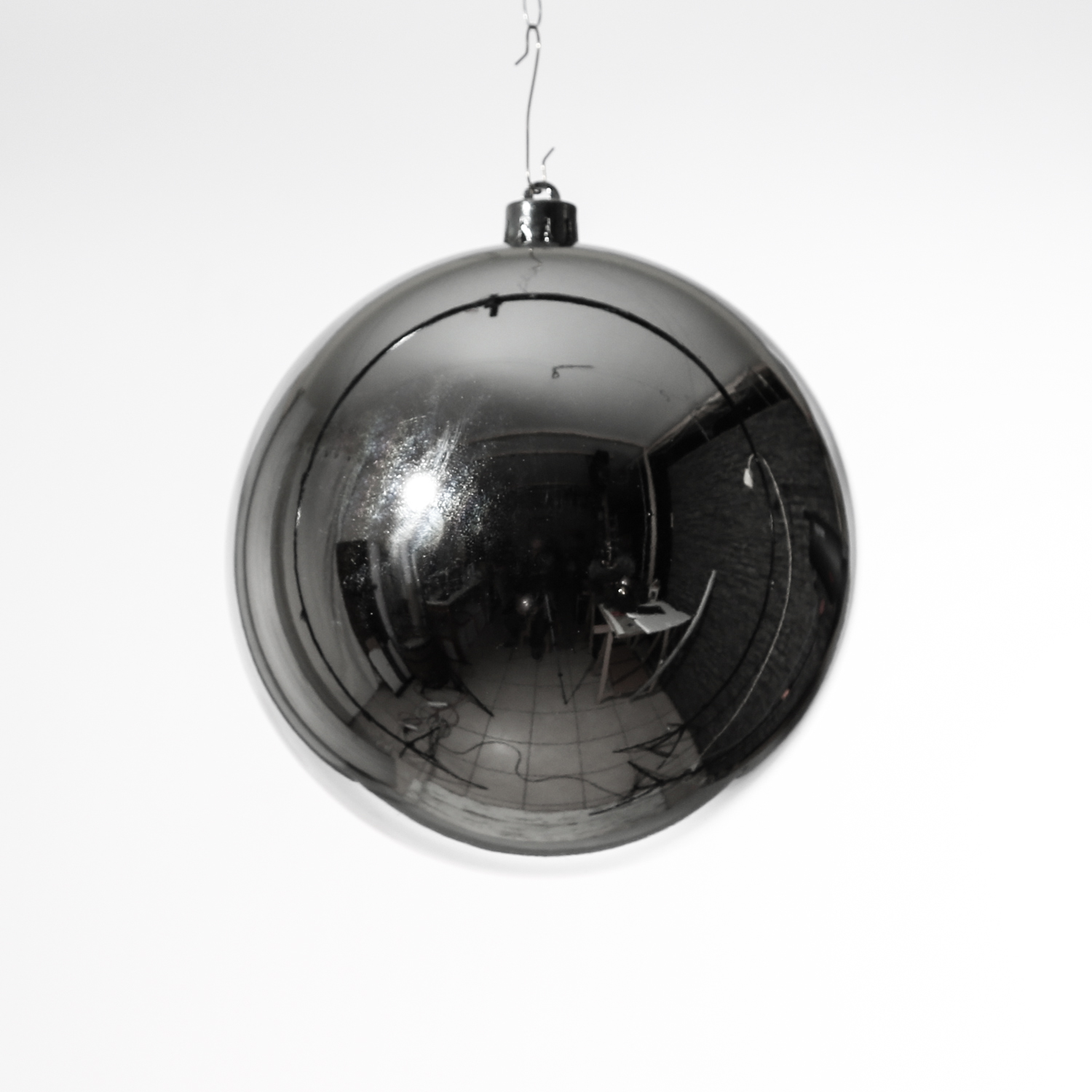 Christbaumkugel - Weihnachtskugel - bruchfest - D: 14cm - glänzend - silber Christbaumkugel - Weihnachtskugel - bruchfest - D: 14cm - glänzend - silber