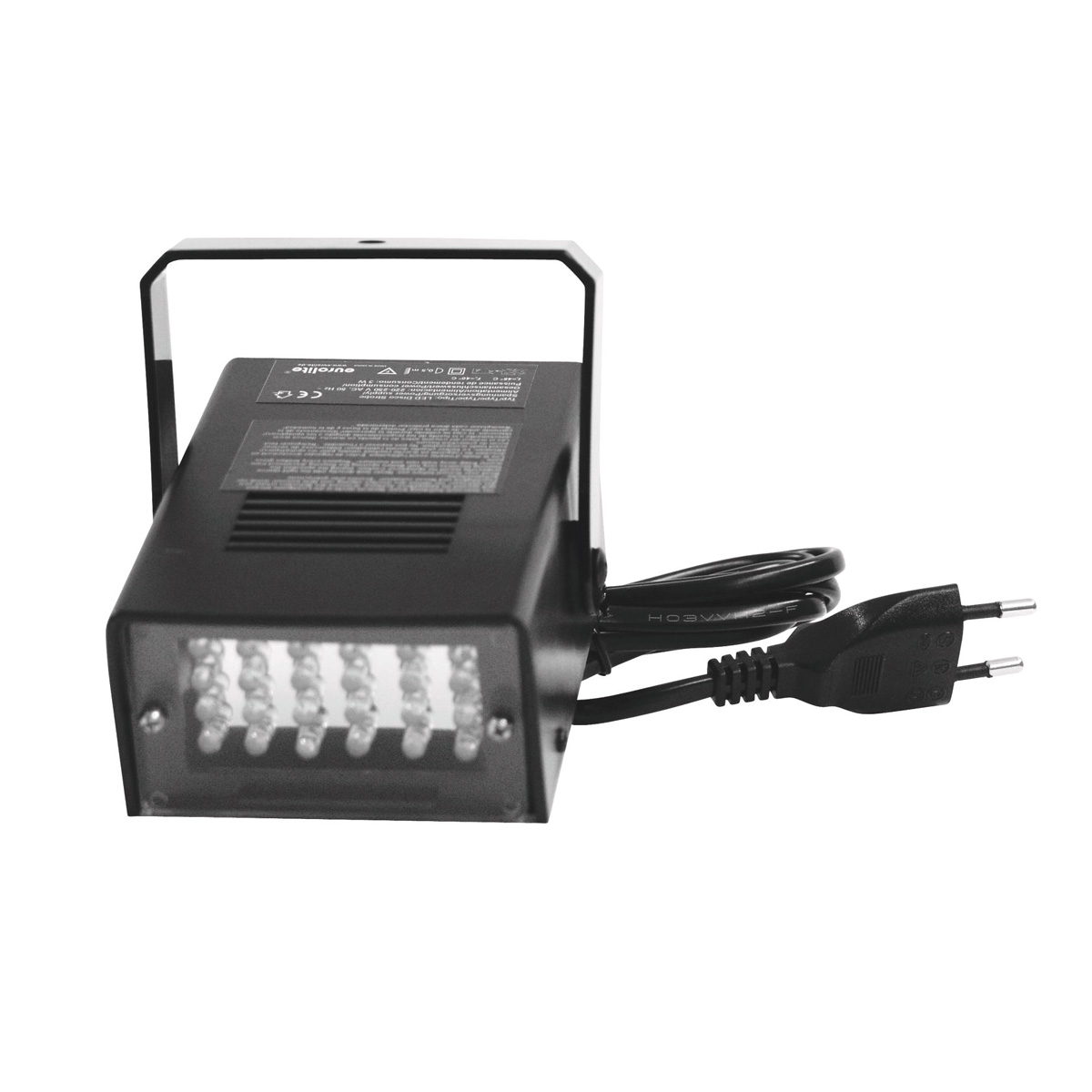 LED Disco Strobe weiß - Stroboskop mit Musiksteuerung und Geschwindigkeitsregelung