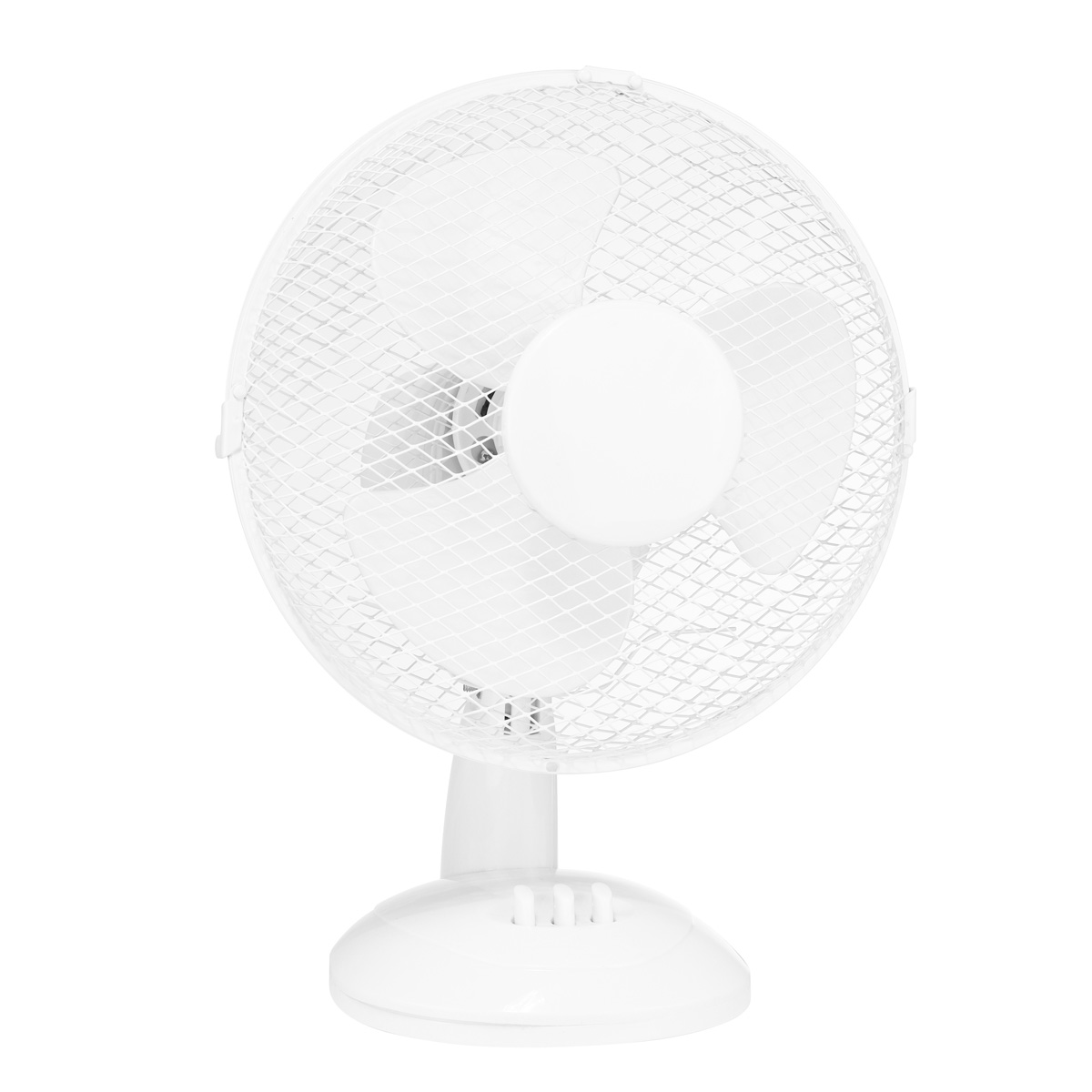 Tischventilator - Runder Standfuss - H: 22 cm - weiß