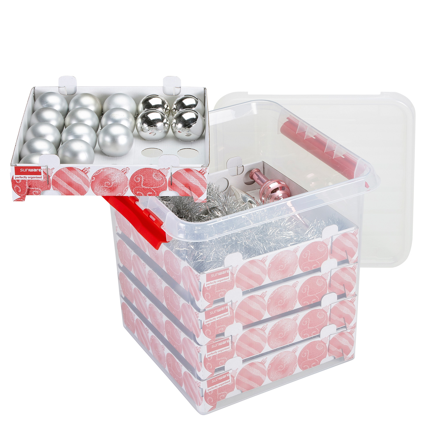 Weihnachtskugelbox Q-LINE 125 - mit Trays für 125 Kugeln Weihnachtskugelbox Q-LINE 125 - mit Trays für 125 Kugeln