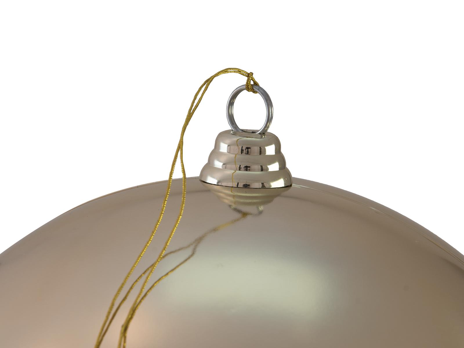 XL Dekokugel 30cm - Baumkugel - cappucchino glänzend - Innen&Außen - robustes Polyethylen XL Dekokugel 30cm - Baumkugel - cappucchino glänzend - Innen&Außen - robustes Polyethylen