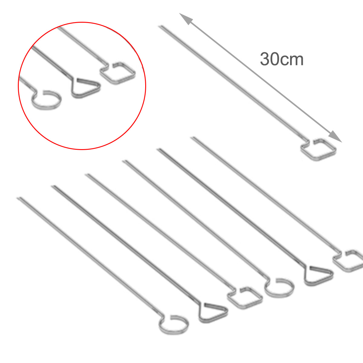 CADAC Signature BBQ-Spieß-Set - 6 Spieße - 3 Marker - 30cm - Edelstahl