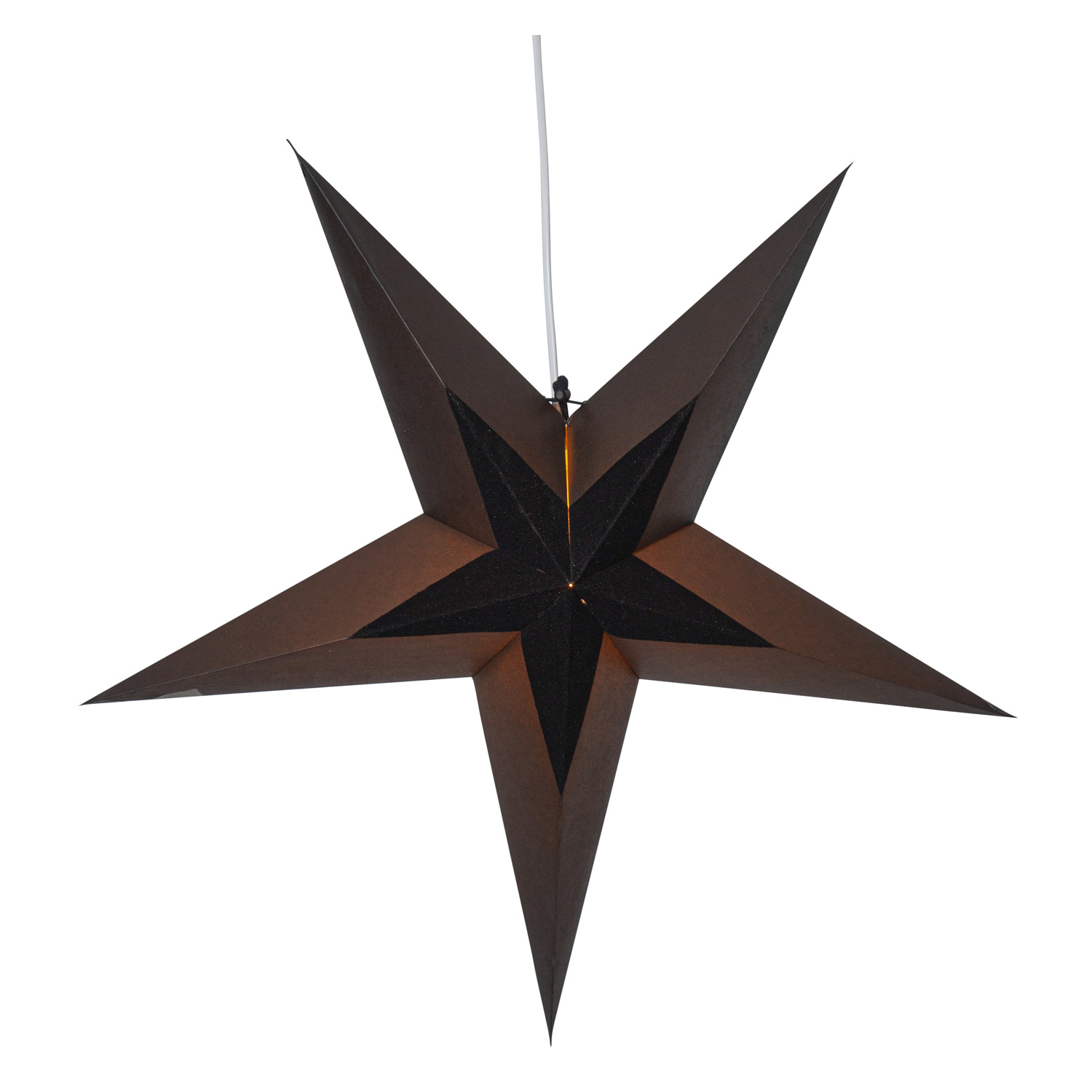 Papierstern Diva - hängend - D: 60cm - Samtstern - schwarz Papierstern Diva - hängend - D: 60cm - Samtstern - schwarz