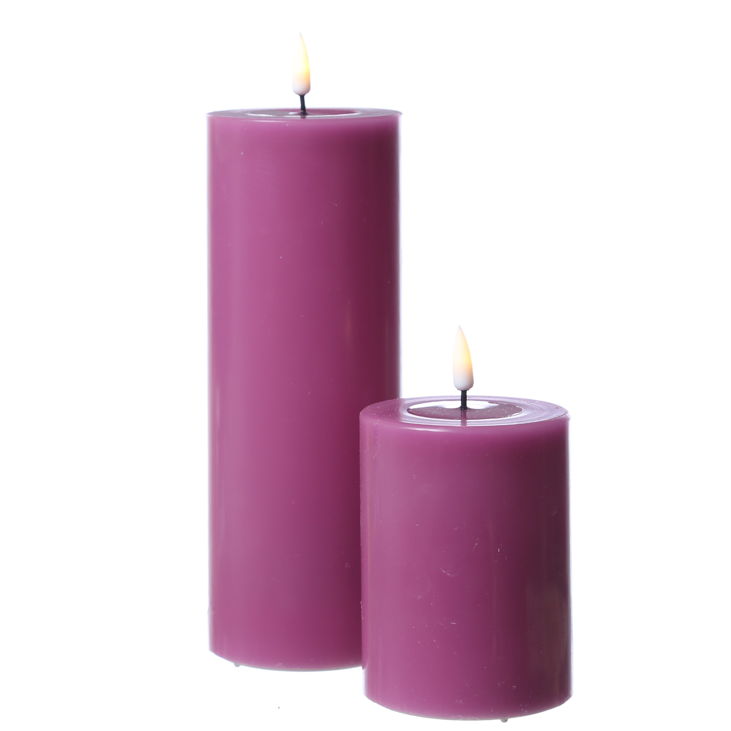 LED Stumpenkerze MIA - Echtwachs - realistische 3D Flamme - H: 20cm - D: 7,5cm - malve LED Stumpenkerze MIA - Echtwachs - realistische 3D Flamme - H: 20cm - D: 7,5cm - malve