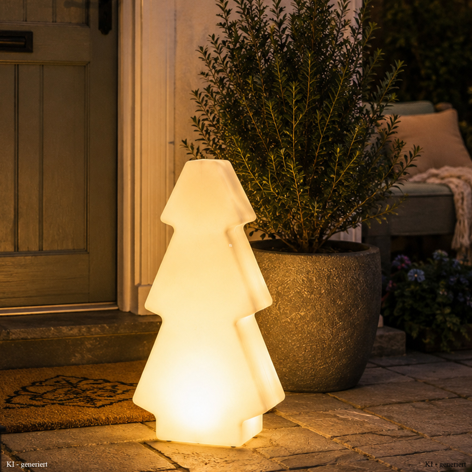 LED Baum outdoor - LED Weihnachtsbaum - Leuchtbaum - H: 65cm - E27 Fassung - warmweiße 1W LED