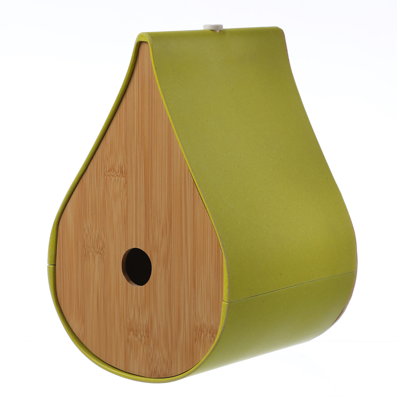 Vogelhaus - Nistkasten - Bambus - mit Aufhänger - H: 27,5cm - L: 18,5cm - grün