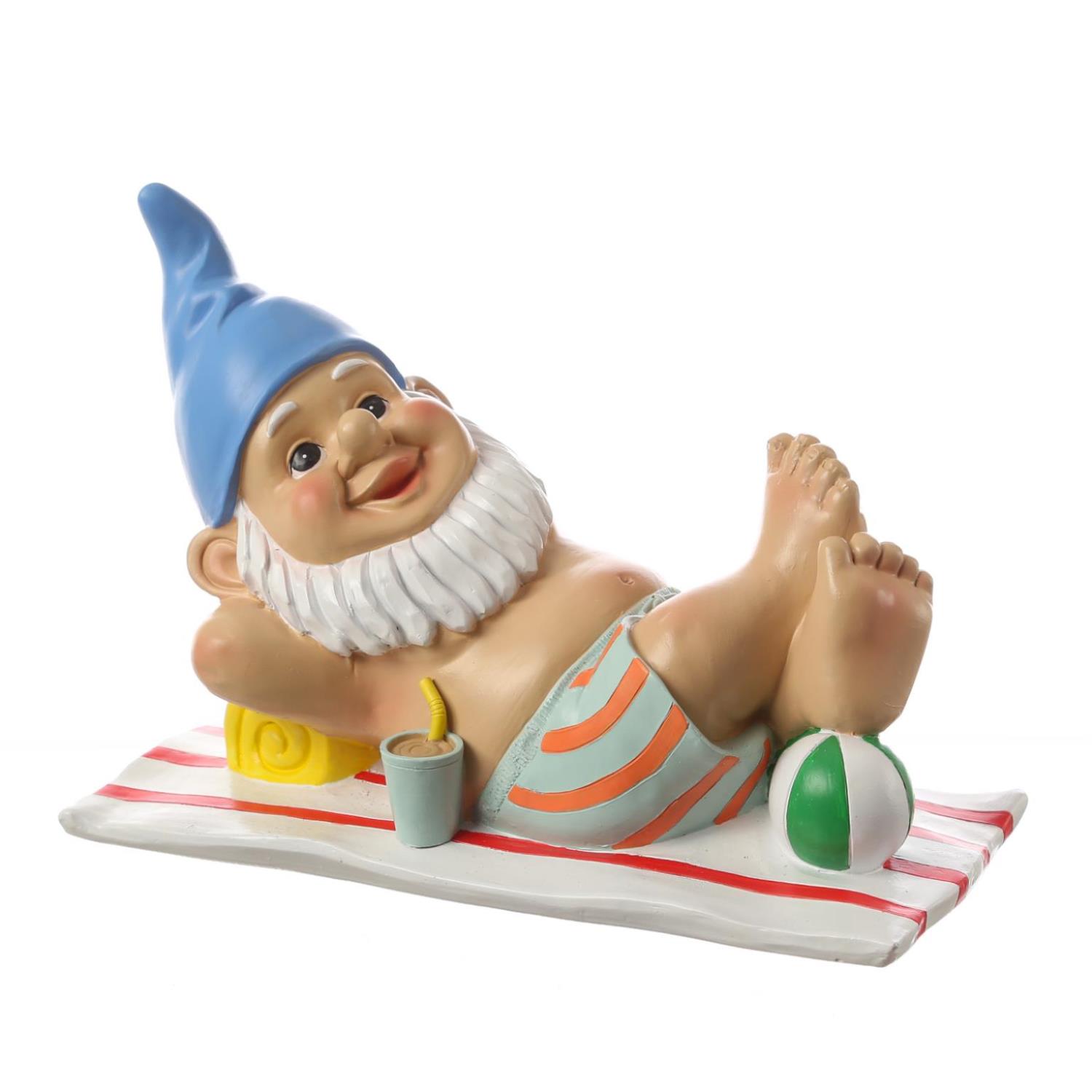 Gartenzwerg BERT - Dekofigur liegend - Mann - Polyresin - H: 17,5cm - bunt Gartenzwerg BERT - Dekofigur liegend - Mann - Polyresin - H: 17,5cm - bunt