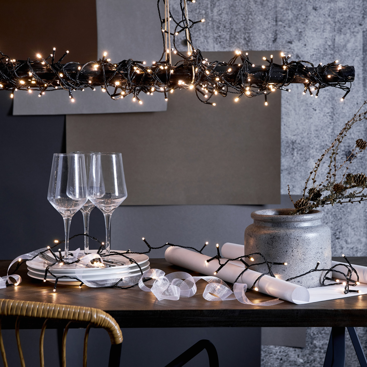 LED Lichterkette - Serie LED - outdoor - 800 neutralweiße LED - L: 16m - schwarzes Kabel LED Lichterkette - Serie LED - outdoor - 800 neutralweiße LED - L: 16m - schwarzes Kabel