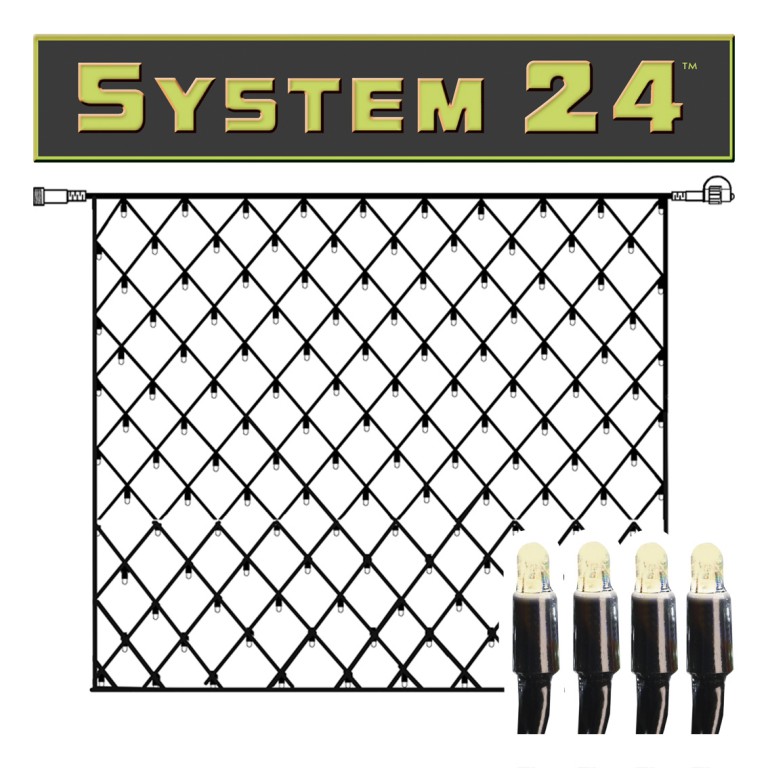System 24 | LED-Lichternetz | koppelbar | exkl.  Trafo | 1.00 x 1.00m | 42x Warmweiß