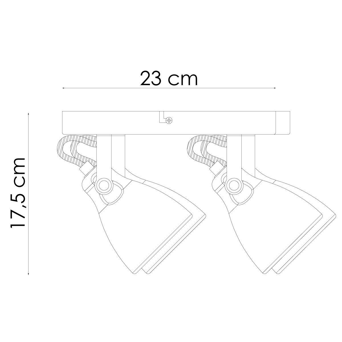 Deckenspots VEDI 4er Quadrat - Betonoptik grau - inkl. 4 x GU10 3000K 345lm 36° - Lichtbalken