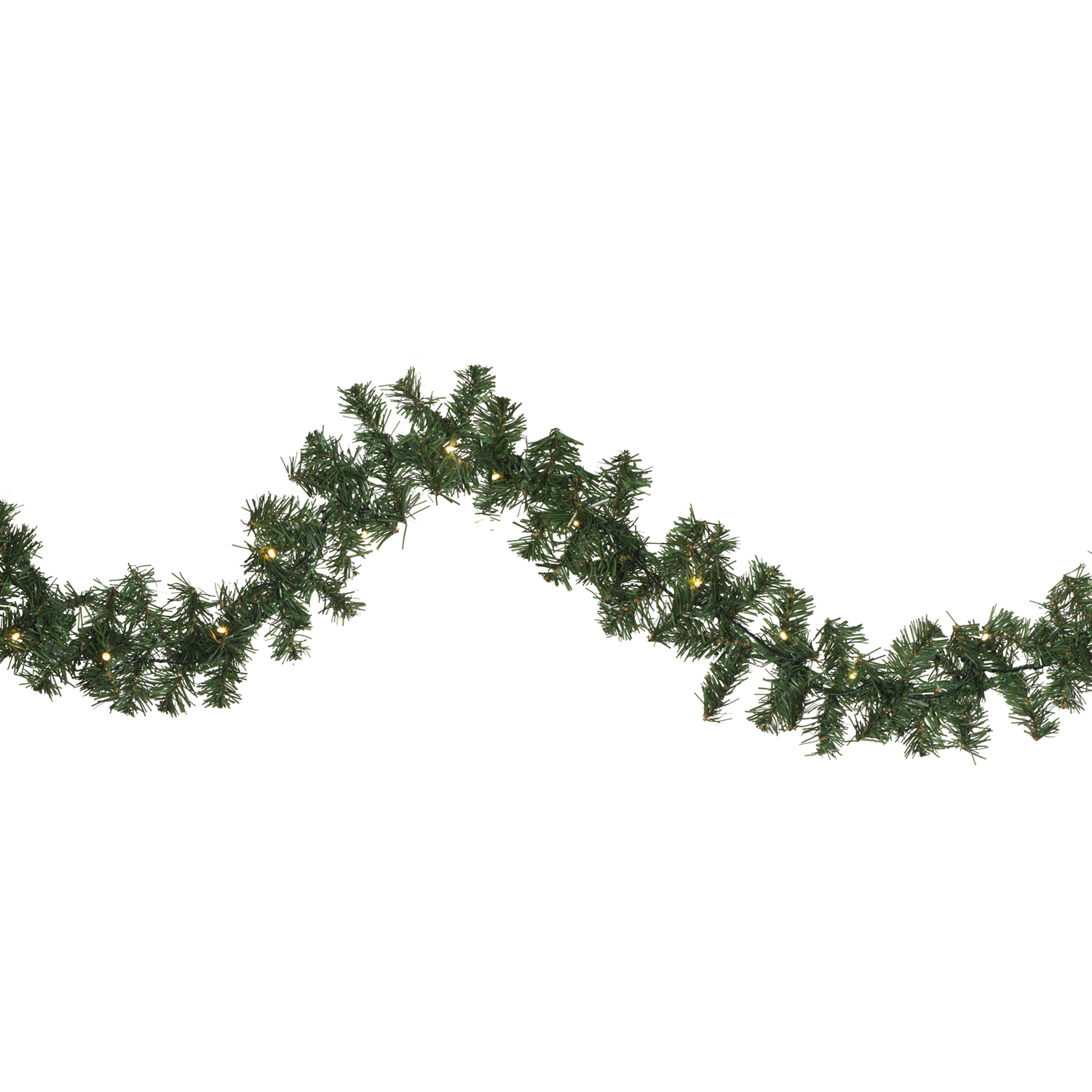 LED Tannengirlande - Weihnachtsgirlande - 35 warmweiße LED - L: 2,64m - für Innen - grün