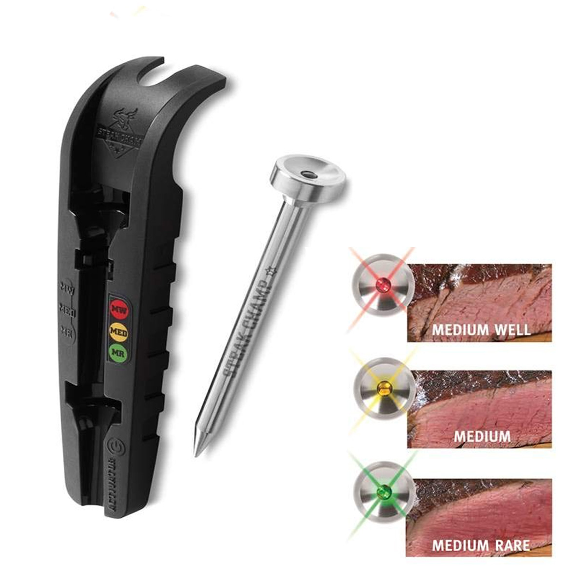 STEAK CHAMP Thermometer - LED Anzeige - Garen auf den Punkt!