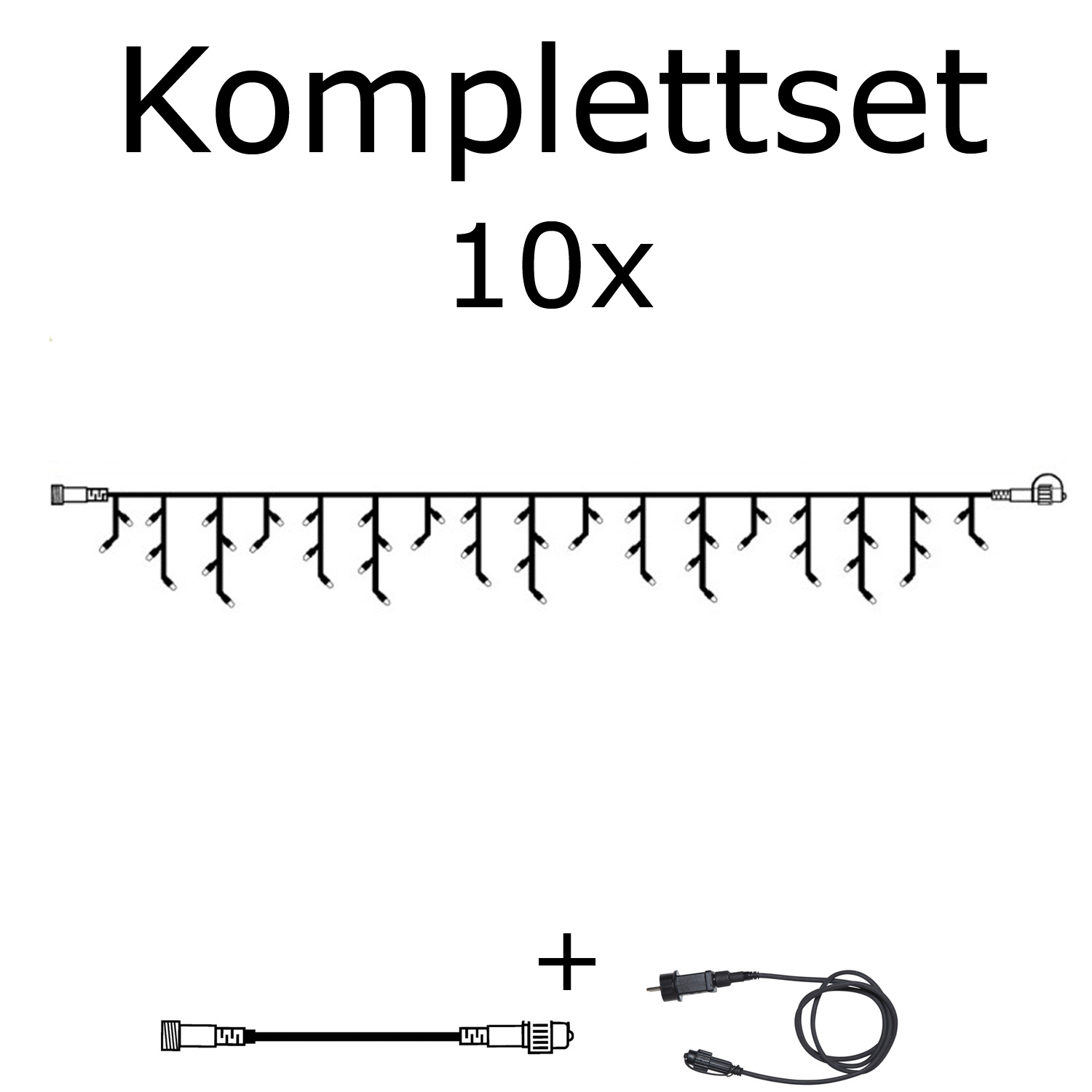 SYSTEM 24 KOMPLETT SET 30m - LED Lichtervorhang Eisregen - Icicle für Dachrinne, Garage etc. SYSTEM 24 KOMPLETT SET 30m - LED Lichtervorhang Eisregen - Icicle für Dachrinne, Garage etc.
