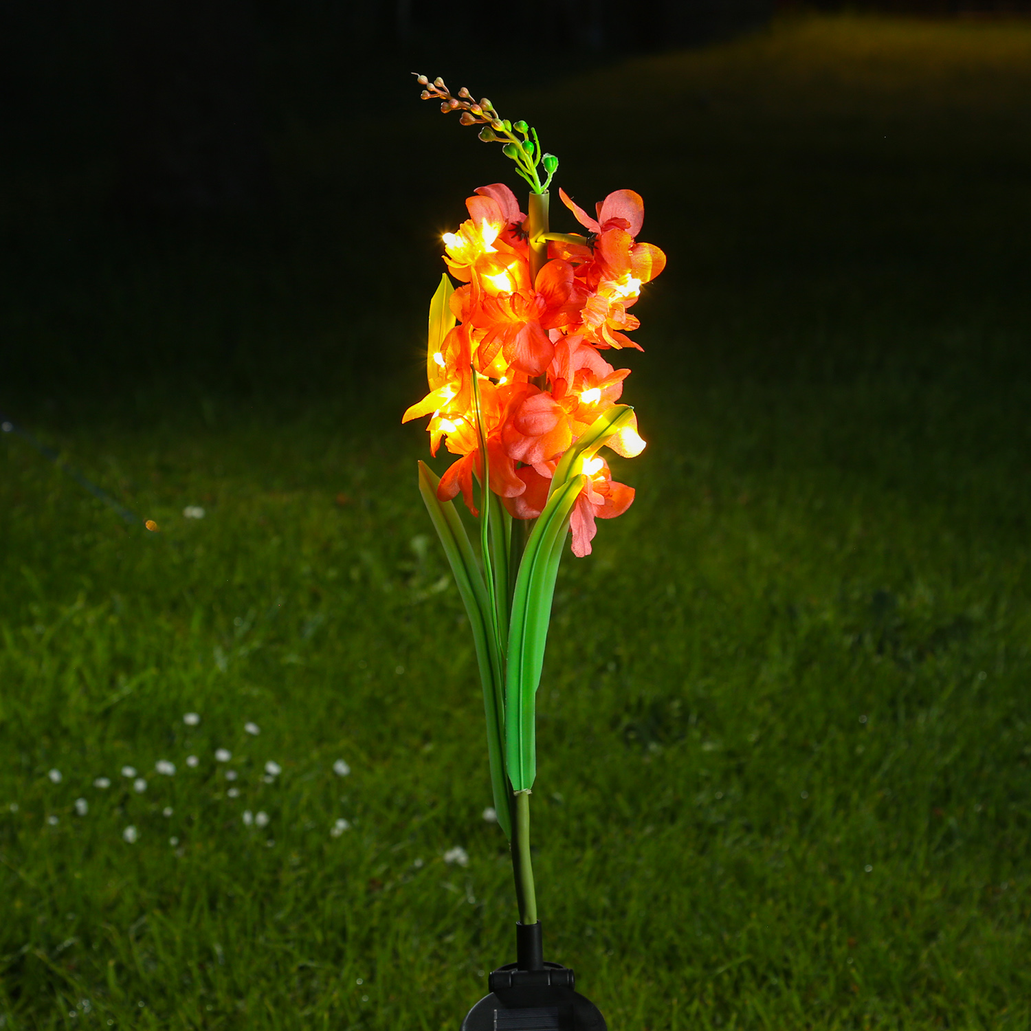 LED Solar Gartenstecker Blume GLADIOLE - 10 warmweiße LED - H: 81cm - Lichtsensor - rot LED Solar Gartenstecker Blume GLADIOLE - 10 warmweiße LED - H: 81cm - Lichtsensor - rot