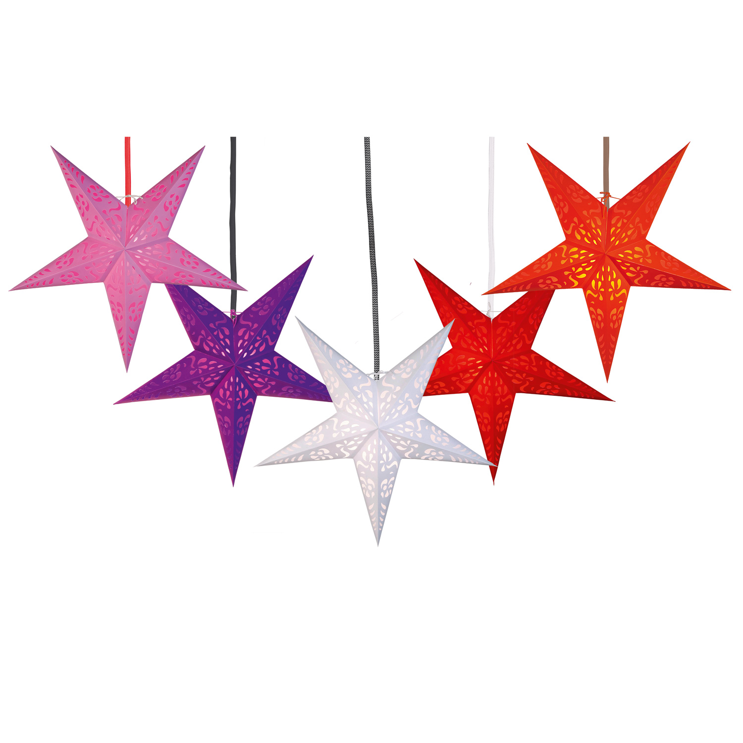 Lampenhalterung für Leuchtsterne - E14 Fassung - textilummanteltes Kabel - 3,50m - schwarz-weiß Lampenhalterung für Leuchtsterne - E14 Fassung - textilummanteltes Kabel - 3,50m - schwarz-weiß