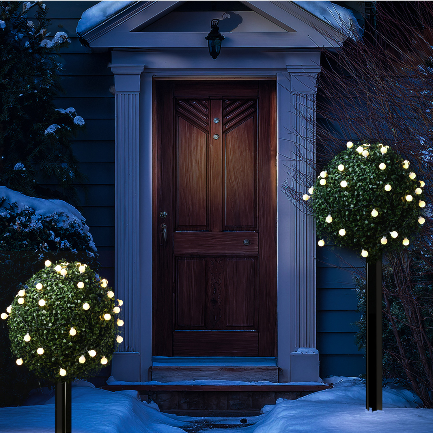 LED Solar Lichterkette BERRY - 30 warmweiße LED - L: 4,5m - Dämmerungssensor - für Außen