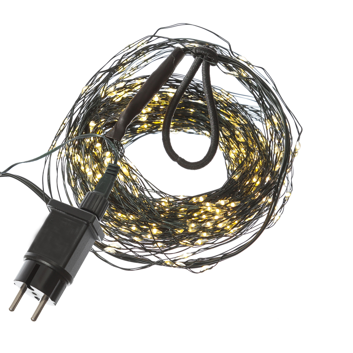 LED Baummantel Draht Lichterkette - Baumbeleuchtung - 16 Stränge - 2,1m - Timer - Innen/Außen - grün