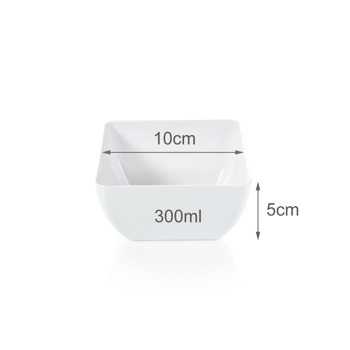 Camping Schale SUMMER - Melamin - 10x10x5cm - 300ml - weiß